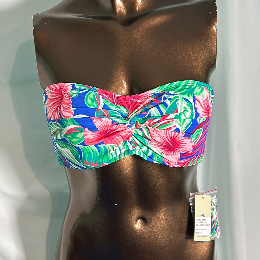 Tommy Bahama Rocha Blooms Bandeau bikini top - Small - New